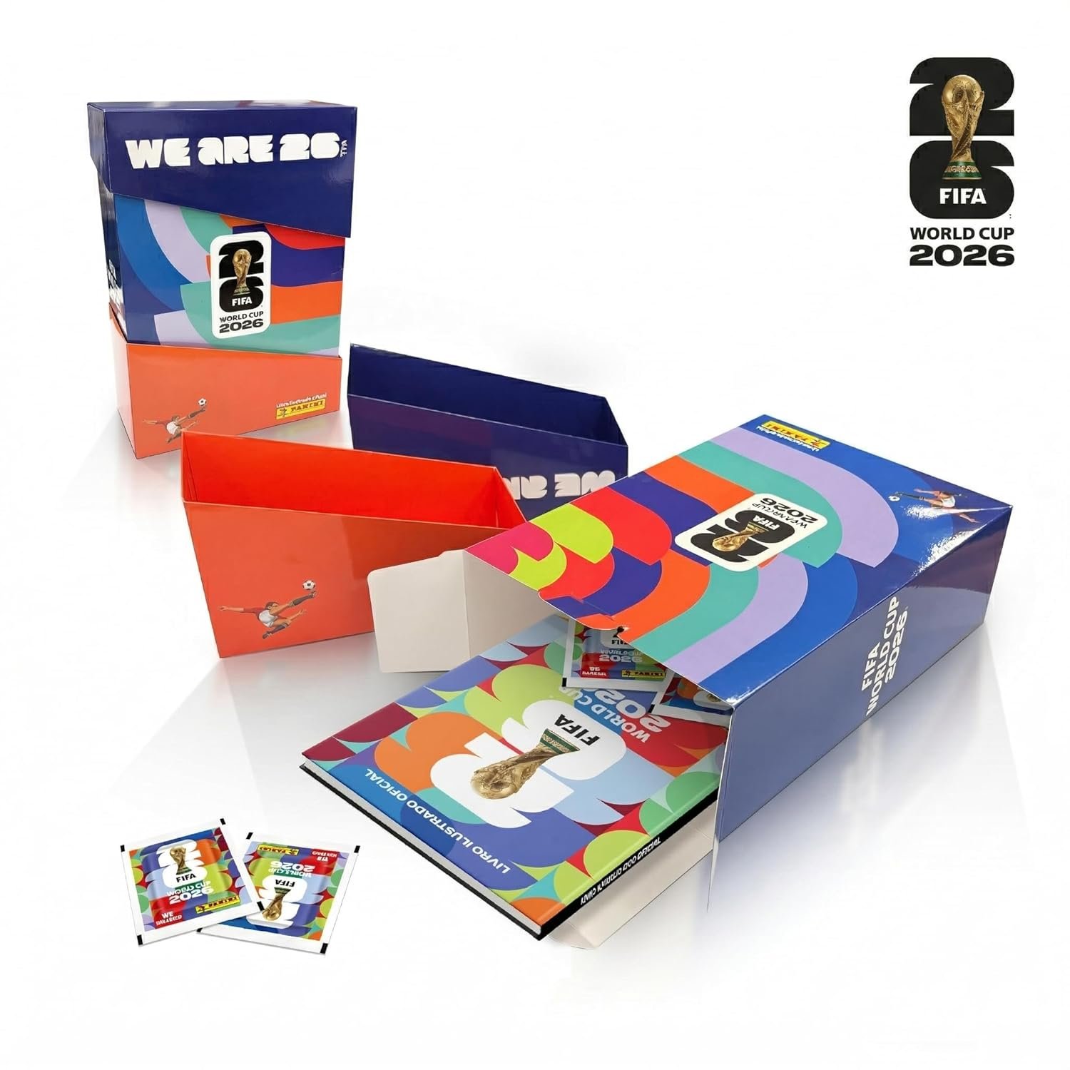 Box Mundial Copa 2026 Capa Dura + 50 Envelopes